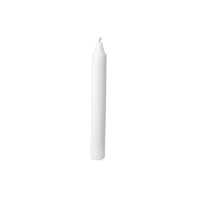 Korte rustikklys 18 cm, hvit