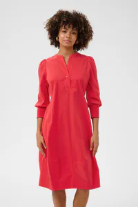 Hovedbilde CUANTOINETT 3/4 SLEEVE DRESS - Fiery Red
