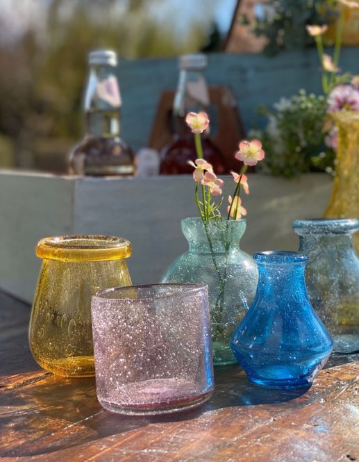 Hovedbilde Lysglass/vase rosa