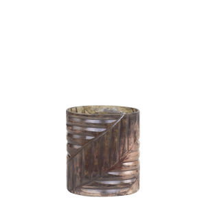 Hovedbilde Lysglass H8/&Oslash;7 cm antique mocca