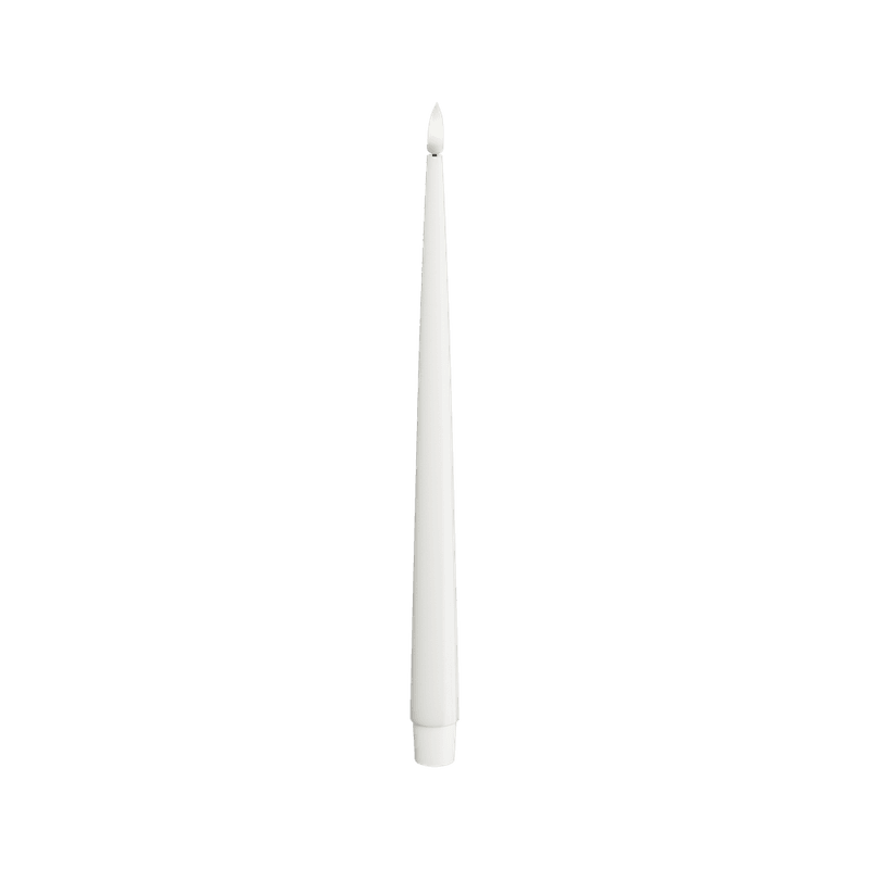 Deluxe hvite lakk lys i LED 28 cm