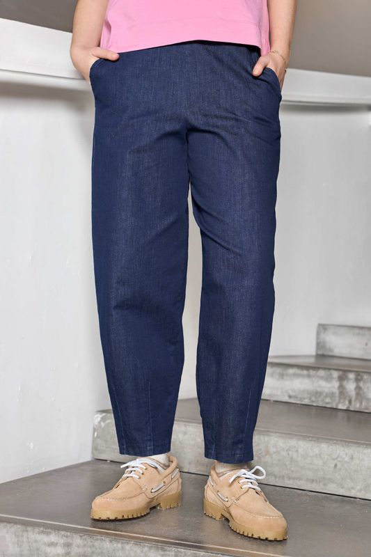 BCDENICE Denim Barrel Pant, mørk blå