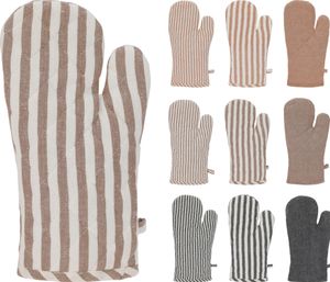 Hovedbilde Grytevott i bomull – stripet / ensfarget