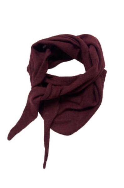 Skjerf med cashmere og merinoull, vinr&oslash;d