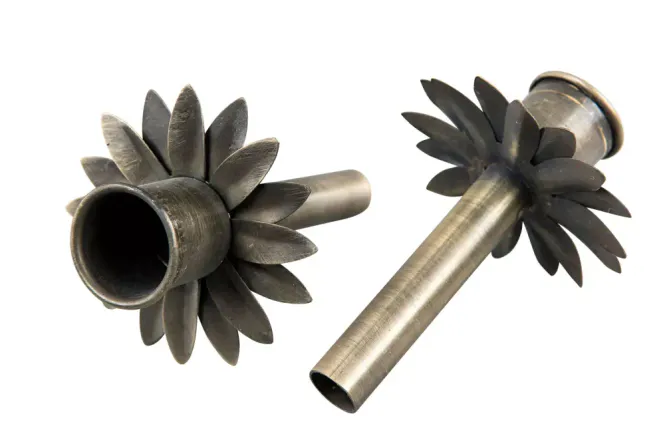 Hovedbilde Kronelysholder for flaske antikk messing