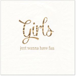 Hovedbilde Serviett Girls Just Wanna Have Fun – hvit / ...