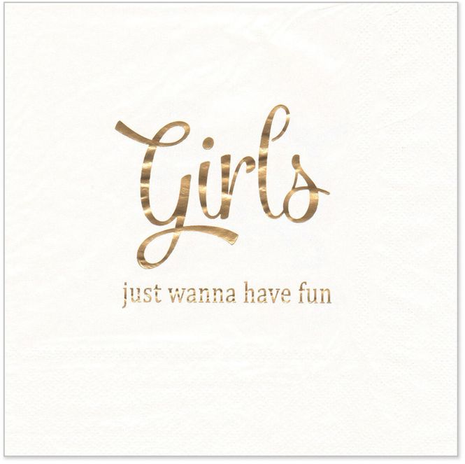 Hovedbilde Serviett Girls Just Wanna Have Fun – hvit / ...