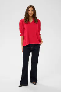 Hovedbilde CUtala Elina SS Blouse - Racing Red