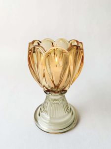 Hovedbilde Lysglass Ruby 8&times;12 cm gulorange