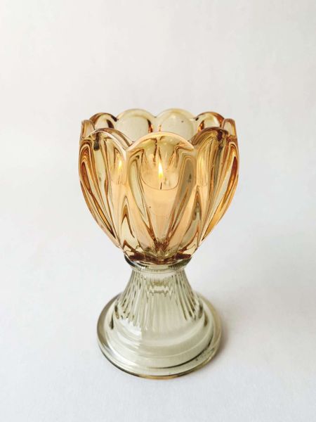 Lysglass Ruby 8×12 cm gulorange