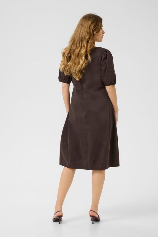 CUantoinett SS O-neck Dress– Demitasse brun